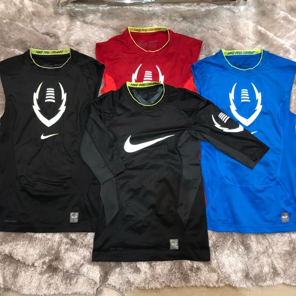 red nike compression shirt